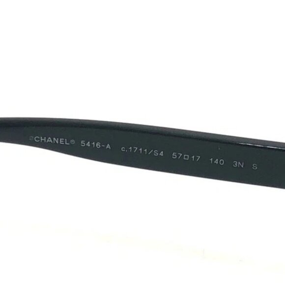 CHANEL 5416-A CC Mark Eyewear Oval Shape sunglasses Plastic Black Unused